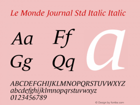 Le Monde Journal Std Italic