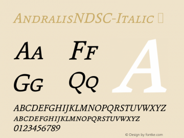 AndralisNDSC-Italic