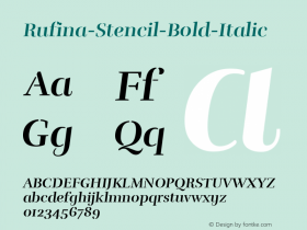 Rufina-Stencil-Bold-Italic