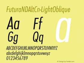 FuturaNDAltCn-LightOblique