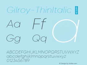 Gilroy-ThinItalic