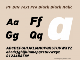 PF DIN Text Pro Black