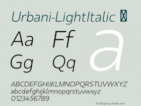 Urbani-LightItalic