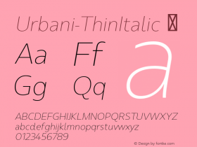 Urbani-ThinItalic