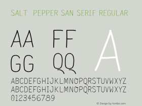 Salt Pepper San Serif