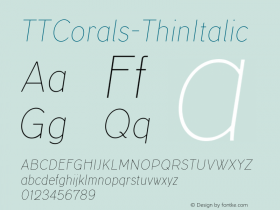 TTCorals-ThinItalic