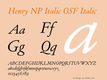 Henry NP Italic OSF