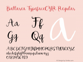 Ballarea TypefaceCYR
