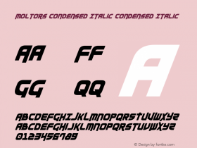 Moltors Condensed Italic
