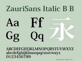 ZauriSans Italic B