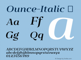 Ounce-Italic