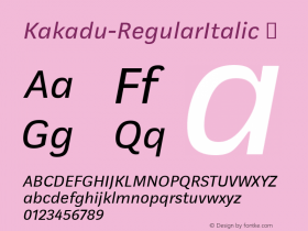 Kakadu-RegularItalic