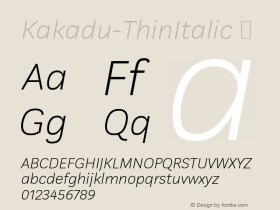 Kakadu-ThinItalic