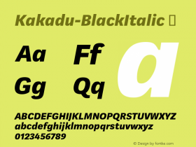 Kakadu-BlackItalic