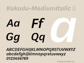 Kakadu-MediumItalic