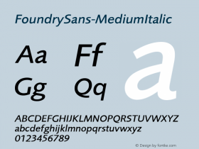 FoundrySans-MediumItalic