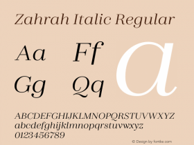 Zahrah Italic