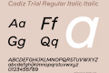 Cadiz Regular Italic