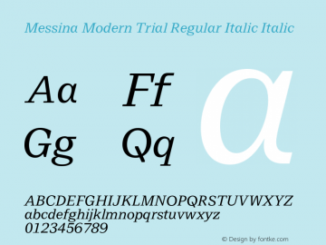 Messina Modern Regular Italic