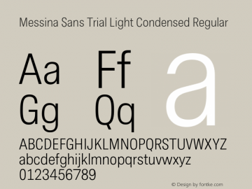 Messina Sans Light Condensed