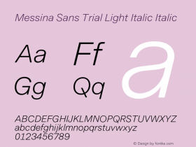 Messina Sans Light Italic