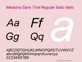 Messina Sans Regular Italic