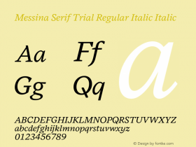 Messina Serif Regular Italic