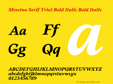 Messina Serif Bold Italic