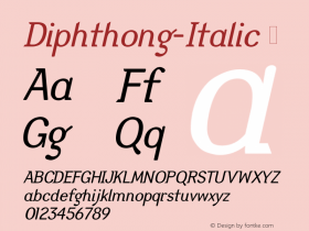 Diphthong-Italic