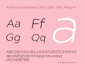 Acherus Grotesque Ultra Light italic
