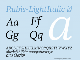 Rubis-LightItalic