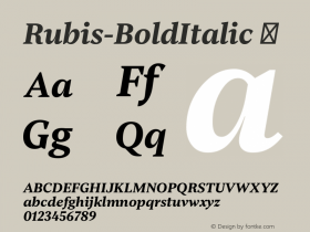 Rubis-BoldItalic