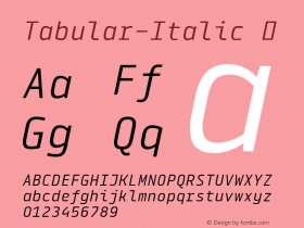 Tabular-Italic