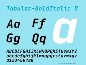 Tabular-BoldItalic