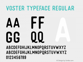 Voster Typeface