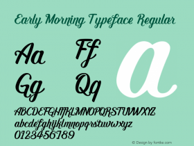 Early Morning Typeface