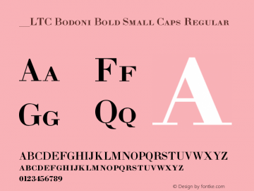 LTC Bodoni Bold Small Caps