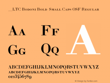 LTC Bodoni Bold Small Caps OSF