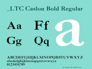 LTC Caslon Bold