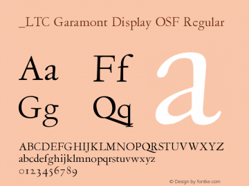 LTC Garamont Display OSF