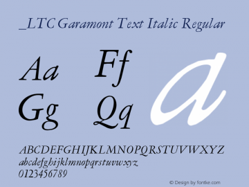 LTC Garamont Text Italic