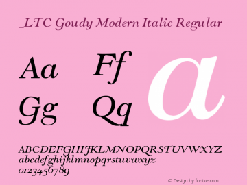 LTC Goudy Modern Italic