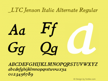 LTC Jenson Italic Alternate