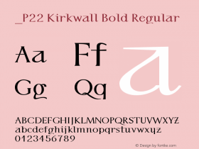 P22 Kirkwall Bold