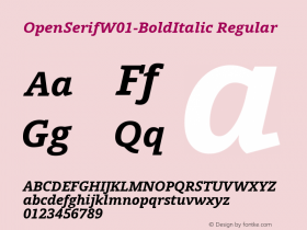 OpenSerif-BoldItalic