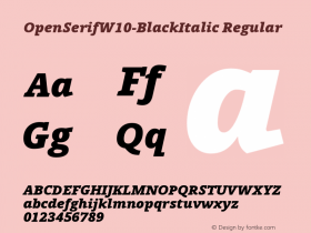 OpenSerif-BlackItalic