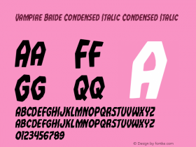 Vampire Bride Condensed Italic