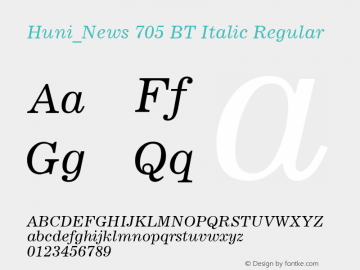Huni_News 705 BT Italic
