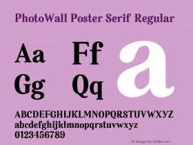 PhotoWall Poster Serif