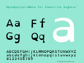 OpenDyslexicMono for Powerline